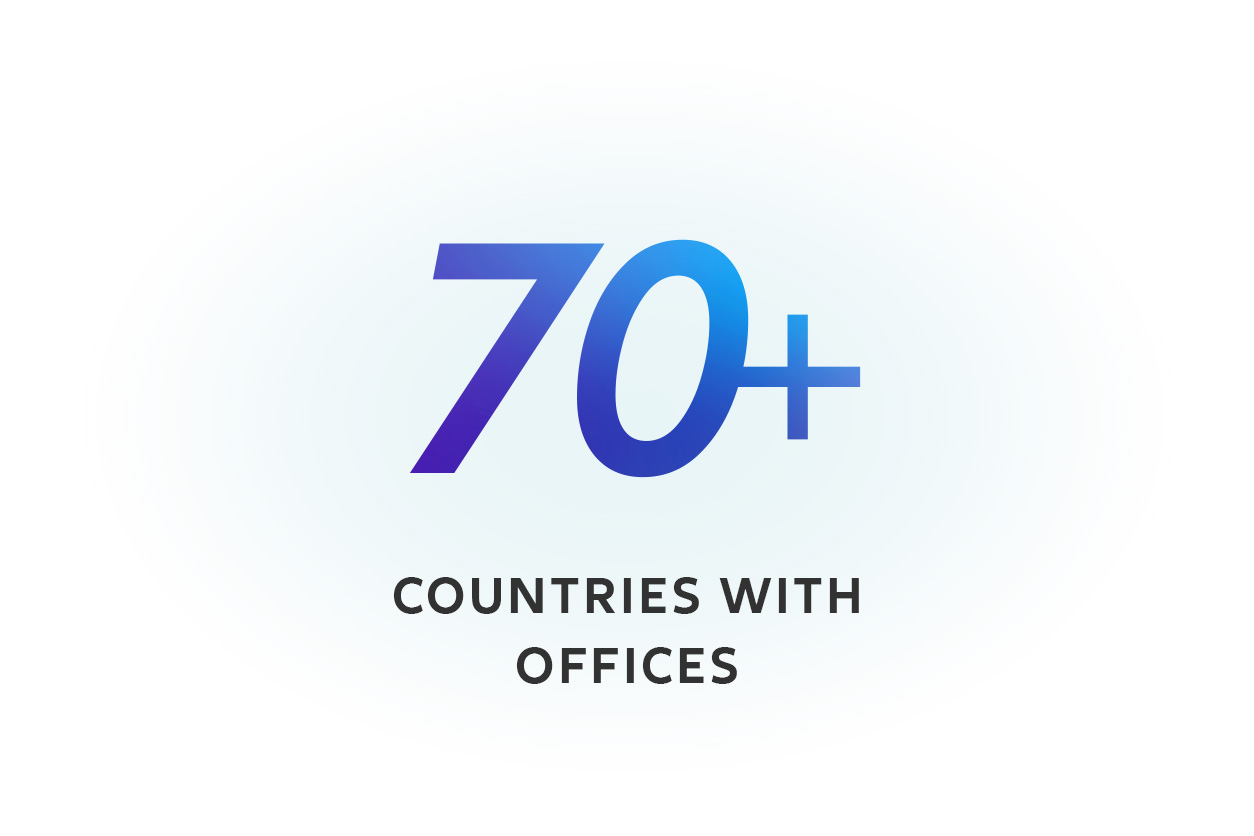 70+ Countries with Offices